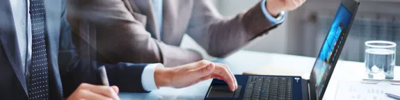 A man using a laptop